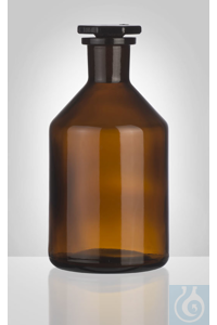 Stopfles, bruin, smalle hals, schuine schouder, 2000 ml, NS 29/32, afm. Ø 132 x H 245 mm,...